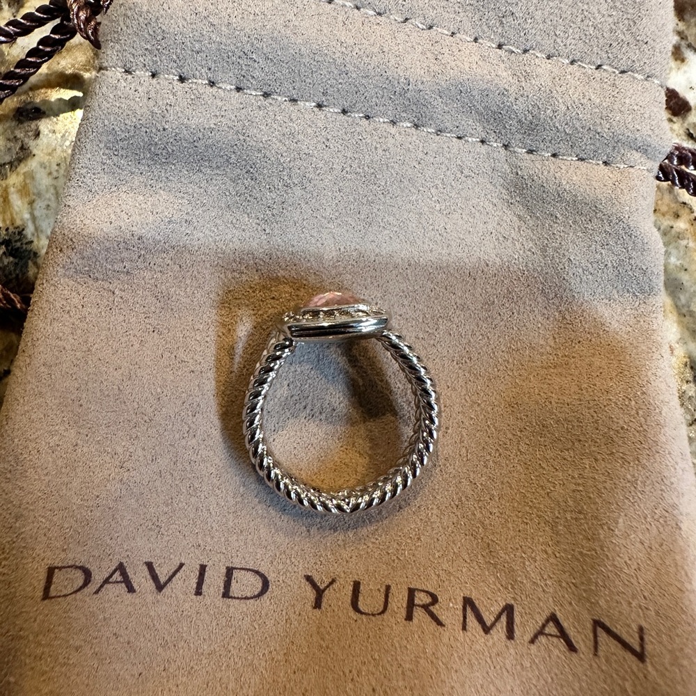David Yurman Pink 925 Sterling Silver Albion Ring 7mm